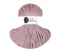 Bobbiny Junior 3mm Braided Macrame Cord (Mauve) 100m