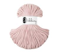 Bobbiny Junior 3mm Braided Macrame Cord (Pastel Pink) 100m