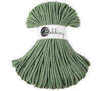 Bobbiny Premium 5mm Braided Macrame Cord 100% Recycled Cotton (Eucalyptus Green) 50m