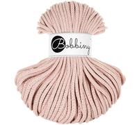 Bobbiny Premium 5mm Braided Macrame Cord 100% Recycled Cotton (Pastel Pink) 50m