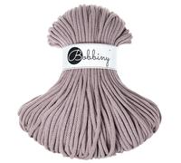Bobbiny Premium 5mm Braided Macrame Cord 100% Recycled Cotton (Pearl) 50m