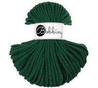 Bobbiny Premium 5mm Braided Macrame Cord 100% Recycled Cotton (Pine Green) 50m