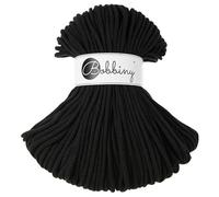 Bobbiny Premium 5mm Braided Macrame Cord (Black) 50m