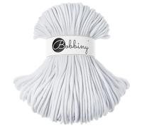 Bobbiny Premium 5mm Braided Macrame Cord (White) 100m