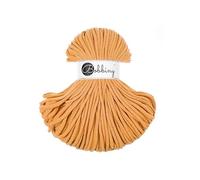 Bobbiny Premium Cotton Braided Cord - 5 mm x 100 m - Versatile Macrame Cord for Knitting, Weaving, DIY Crafts and Home Decoration - High-Quality Colourful Craft Cord - Orange
