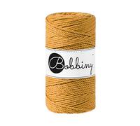 Bobbiny Regular 3mm 3 Ply Macrame Cord (Mustard) 100m
