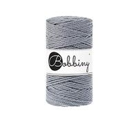 Bobbiny Regular 3mm 3 Ply Macrame Cord (Steel) 100m