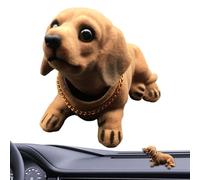 Bobble Head Dckhund -Dog Bobble Head for Car, Dashboard Noduging Resin Dog Dog Noddy Noddy Toy Bobblehead, Interesting Dogs Figurines, Computers