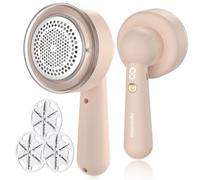 Bobble Remover for Clothes, 8W Powerful Electric Lint Remover With 3 Speeds, Fabric Shaver Rechargeable with 3 Shaving Heads, Fluff Shaver Brush Fuzz Debobbler for Clothes Blanket Carpet Bobbles Sofa