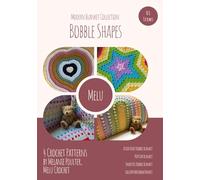 Bobble Shapes Modern Blanket Collection US Terminology: 4 Blanket Patterns | Atria Heart, PopStar, Smarties, Lollipop Rainbow | Beginner Friendly Bobble Stitch Designs by Melu Crochet