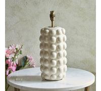 Bobble Table Lamp Base - White Crackle