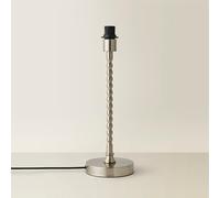 Bobbled Metal Table Lamp Base silver-coloured