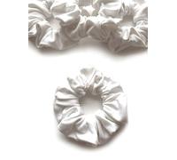 Bobblelady. 4 pcs Large Lycra Scrunchies, 11 cm Across. Hair Scrunchie Ponytail Holder. Super Soft And Stretchy. Matt Finish. Ivory White