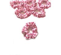 Bobblelady 6 pcs Gingham Scrunchies Small Sized, 8 cm Across. Hair Scrunchie Ponytail Holder. Suit Child/Thin Hair Or If You Like A Less Bulky Scrunchie. (Cerise Pink)