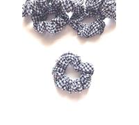 Bobblelady 6 pcs Gingham Scrunchies Small Sized, 8 cm Across. Hair Scrunchie Ponytail Holder. Suit Child/Thin Hair Or If You Like A Less Bulky Scrunchie. (Navy (small check))