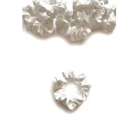 Bobblelady. Satin Scrunchies 6 Pieces. Premium Quality Crepe Back Satin. Small Sized, 8 cm Across. Hair Scrunchie. Suit Child/Thin Hair Or If You Like A Less Bulky Scrunchie. Ivory White