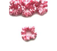 Bobblelady. Satin Scrunchies 6 Pieces. Premium Quality Crepe Back Satin. Small Sized, 8 cm Across. Hair Scrunchie. Suit Child/Thin Hair Or If You Like A Less Bulky Scrunchie. Pink