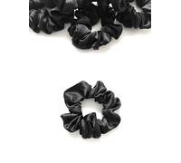 Bobblelady. Satin Scrunchies 6 Pieces. Premium Quality Crepe Back Satin. Small Sized, 8 cm Across. Hair Scrunchie. Suit Child/Thin Hair Or If You Like A Less Bulky Scrunchie. Black