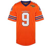 Bobby Butcher #9 The Waterboy Adam Sandler Mud Dog Football Jersey, Orange, M