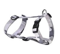Bobby Camouflage - Dog Harness Size S, Neck Length 22-32 cm, Chest Girth 28-41 cm with Metal Ring, Grey Camouflage