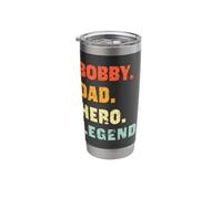 Bobby Dad Hero Legend Personalized Custom Name Fathers Day Stainless Steel Insulated Tumbler