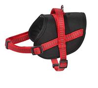 Bobby Easy Safe - Dog harness with tag, Dog harness for Medium Small Large Dogs in nylon, Safe, Comfortable, Reflective, Red, 48-66x2 CM