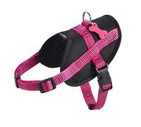 Bobby Easy Safe - Dog harness with tag, Dog harness for Medium Small Large Dogs in nylon, Safe, Comfortable, Reflective, Fuchsia, 29-42x1,6 CM