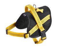 Bobby Easy Safe Dog Harness with Tag Size L Reflective Nylon with Coat Cover, Adjustable Buckle Closure, Yellow, Chest Size 53-69 cm