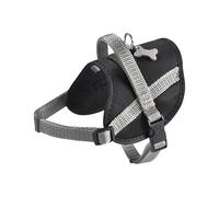 Bobby Easy Safe Dog Harness with Tag Size L Reflective Nylon with Coat Cover, Adjustable Buckle Closure, Grey, Chest Size 53-69 cm