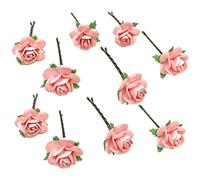 Bobby Pins, 10PCS 2.4 Inch Foam Rose Hair Clip, Non Slip Flower Bobby Pins for Hair Wedding Bridal Accessories