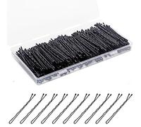 Bobby Pins 300 Pcs, Bobby Pins Black 2Inches, Fosvrde Reusable Invisible Wave Non Slip Hair Pins, for Girls, and Women, Bulk With Storage Box