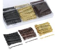 Bobby Pins, 300 Pcs Bobby Pins in Brown, Blonde, and Black for Women, 2 Inch Hair Pins with Storage Box, Secure Hold