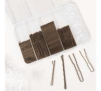 Bobby Pins - ShiningUU 300 Pieces Brown Hair Pins for Women, Hair Grips Set with Storage Box, Kirby Grips, Hair Clips for Women, Styling Accessories for Buns, Curls, Fine Hairs & Everyday Use