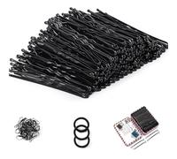 Bobby Pins Waved,200 PCS Hair grips,black Hair Pins, pins for women, Styling Pins with Storage metals Box, Ideal for All Types of Hair