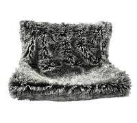 Bobby Poilu Cat Radiator Kennel, Soft Inner Radiator Cat Bed with Hook, Black/White, 47 x 30 x 25 cm