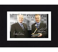 BOBBY ROBSON & ALAN SHEARER Signed 8x6 Inch Mounted Photo Print Pre Printed Signature Newcastle United - Autograph Gift, Ready To Be Framed, Full Colour, 8 x 6 Inches - 203.2 x 152.4 mm