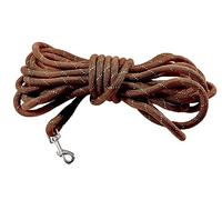 Bobby Walk 10 M - Dog Lead 3 Metres/1.2 cm Thick Tubular Dog Lead, Durable Nylon, Brown, 10 Metres