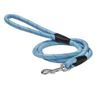 Bobby Walk Tubular Dog Lead, Training Dog Leash with Carabiner, Durable Nylon, Blue, 124 x 1.2 cm