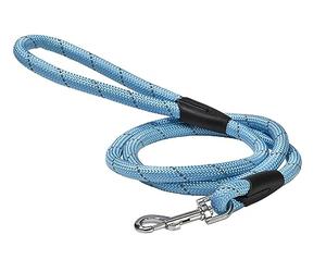 Bobby Walk Tubular Dog Lead, Training Dog Leash with Carabiner, Durable Nylon, Blue, 124 x 1.2 cm