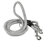 Bobby Walk Tubular Dog Leash, Training Dog Leash with Carabiner, Heavy Duty Nylon, 3 Lengths, Grey, 189 x 1.2 cm