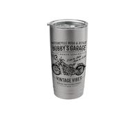Bobby's Garage Vintage Motorcycle Design for Name Bobby Stainless Steel Insulated Tumbler