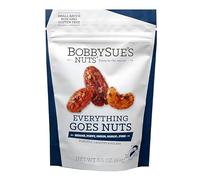 BobbySue's Nuts Everything Goes Nuts Style, All-Natural Gourmet Savory Nut Mix of Almonds, Cashews, Pecans, 100 ml
