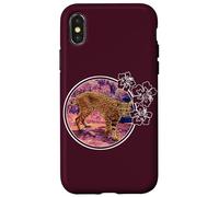 Bobcat Hibiscus Circle Case for iPhone X/XS