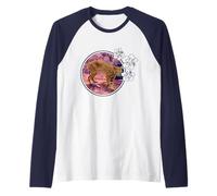Bobcat Hibiscus Circle Purple Raglan Baseball Tee