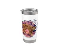 Bobcat Hibiscus Circle Purple Stainless Steel Insulated Tumbler