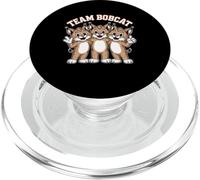 Bobcat Team Funny Cartoon Forest Wild Cat Themed Birthday PopSockets PopGrip for MagSafe