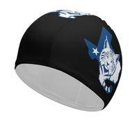 Bobcats Texas Map Flag Swimming Cap Women Men Swim Cap | Elastic for Hair and Ear Protection Water Sports Pool Bathing Training
