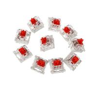 Bobeini Cherry Mx Red Key Switches, Gateron Mx Switches Red - Transparent Housing, 10 Pieces