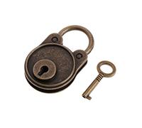 BOBEINI New Bear Vintage Old Antique Style Mini Archaize Padlocks Key Lock With key Bronze