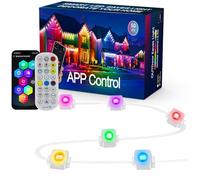 BoBeJoJo Permanent Outdoor Lights Smart RGBIC LED for All Holiday Decor Decorations Light,15M LED Lights App Remote Control, IP67 Waterproof for Outdoor Decorations, Work with Alexa, Google Assistant